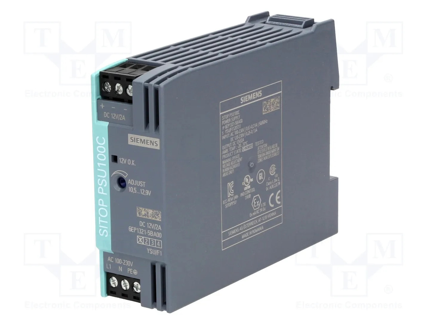 Power supply: switching; for DIN rail; 24W; 12VDC; 2A; 85÷264VAC