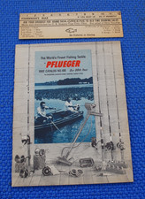 1962 Pflueger Fishing Tackle Catalog reels rods lures lines 49 pgs & Fool's Rule