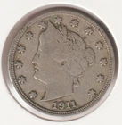 Rare 115 Year Old 1911 Barber Liberty V Nickel US Coin Collection Collectible 5¢