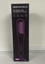 Wavytalk Pro Steam Hair Straightener Brush, Steamline Pro 3 in 1 Pink