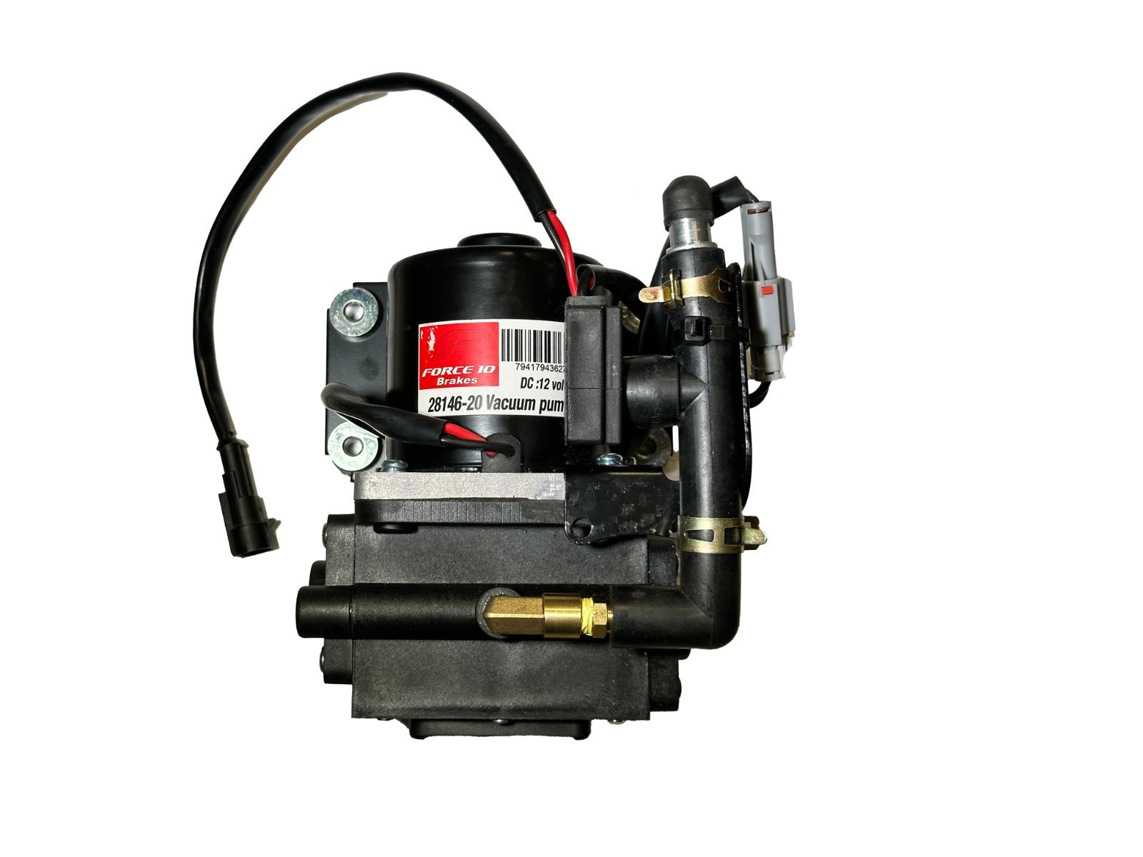 Brake Booster Vacuum Pump - High power Dual piston pump 12 V "Plug and Play"