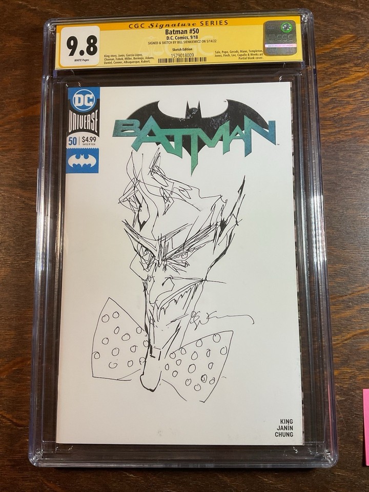 Batman #50 D.C. Comics 9/8 BILL SIENKIEWICZ Verified Original Sketch. The Joker! Comic Art