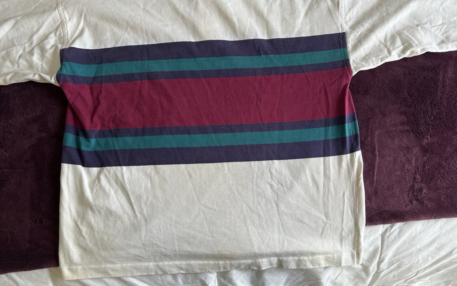 Vintage 90’s Gant Rugger Rugby Polo Shirt USA Made Colorblock Read/Look-Nice-L image 10
