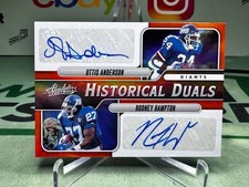 2023 Absolute Ottis Anderson, Rodney Hampton Orange Historical Duals AUTO /50