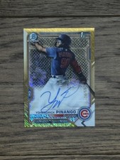 Yohendrick Pinango 2021 Bowman 1st Chrome Auto Gold Shimmer Autograph Cubs #/50