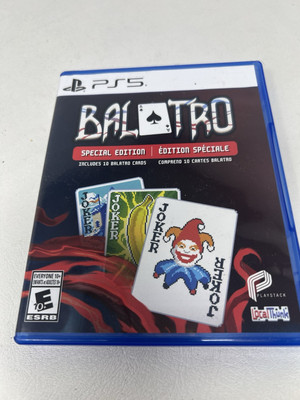 Balatro Special Edition  - Sony PS5 PS5  disc VG (includes 2 packs of cards)