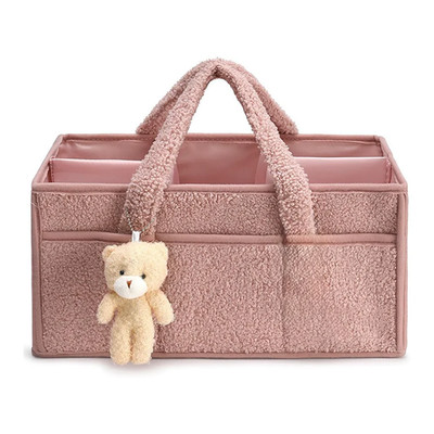 Plush Diaper Stackers & Caddies Diaper Bag with Teddy Bear Caddy Organizer Nurse