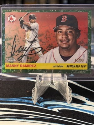Manny Ramirez 2025 Topps Chrome Platinum SP Green Toile Refractor #d /99  