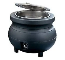 Vollrath 72175 11 Quart Soup Kettle Rethermalizer Black w/ Inset & Cover