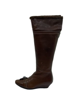 Ginza Kanematsu Long Boots 22Cm Brw Leather K7j98