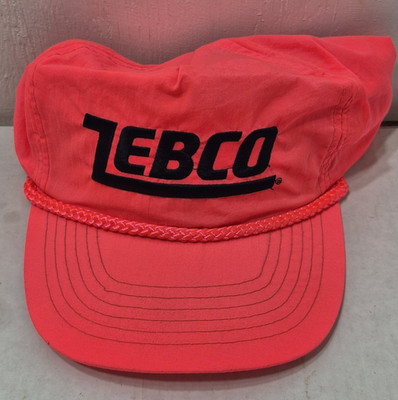 Vintage Zebco Fishing Reels Advertising Promo Hat Snapback Neon Vibrant Bright