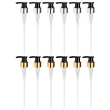 12 Pcs Soap Dispenser Pump Heads Switch Pumphead for 24/410, Gold/Silver Black