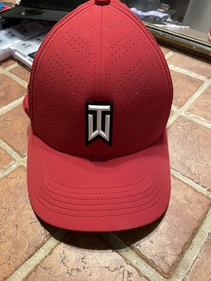 Tiger Woods Nike Dri-Fit Golf Hat Cap Flex Fit Red Sz M/L 7 3/8 | eBay