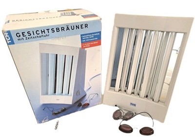 TCM Gesichtsbräuner Solarium - 4x Philips UVA-Röhren & Timer Komplettset OVP