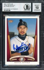 Ichiro Suzuki Auto 2002 Topps 206 Card T206-1 Mariners Auto 10 Beckett #12491268
