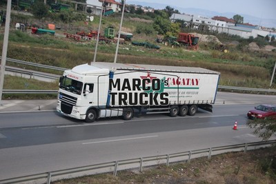 LKW Foto DAF XF Planensattelzug Türkei weiß ÇA?ATAY TRANSPORT IS OUR PROF #e8pm