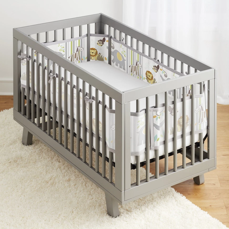 Breathable Mesh Liner for Full-Size Cribs, Classic 3mm Mesh, Safari Fun Too (... - Image 2 of 4