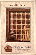 Vanilla Stars Quilt Pattern by The Pattern Basket 66"x86"