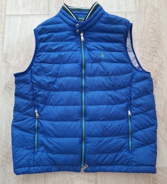 Men Polo Ralph Lauren Vest Navy Polyester M