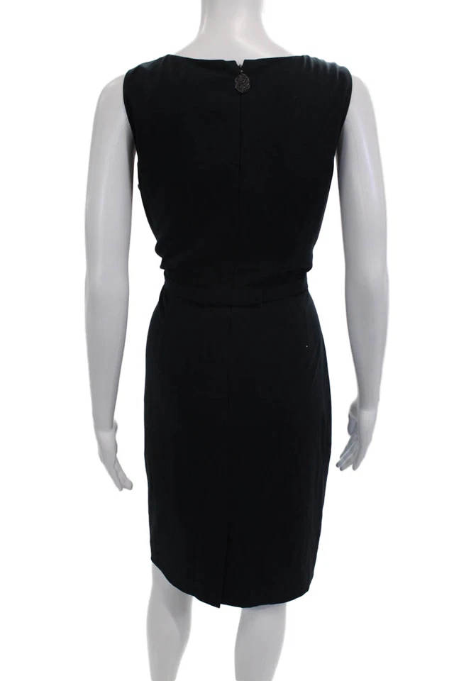 Elie Tahari Womens Sheath Pencil Dress Black Sleeveless Size 16 - Image 3 of 4