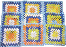 1 MATTONELLA UNCINETTO/CROCHET BORSE-GIACCA-COPERTA-PIZZO(15,15CM) ottimo COTONE