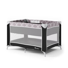 Sleep 'N Store Baby Play Yard, Foldable with Bassinet  Mattress, Mod Plaid Gray