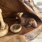 Vintage One of a kind Olive wood Nativity from Jerusalem Hand Made Carved Nice! — photo 5