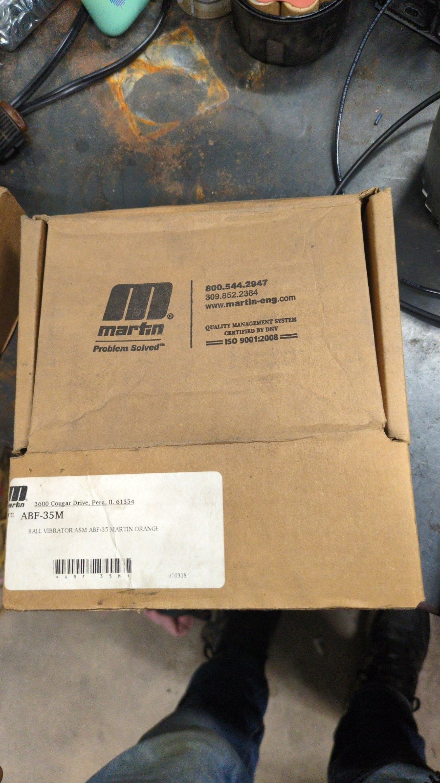 Martin Engineering Vibrolator ABF-35M Pneumatic Ball Vibrator NIB