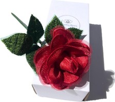 Lace Rose 13th Anniversary Flower for her, 13 Years Wedding Anniversary, Handmad