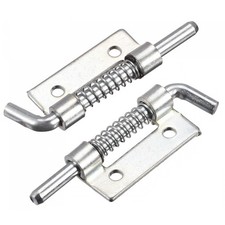 2PCS Spring Loaded Bolt Latch Door Cabinet Hinges 304 Stainless Steel Flat Lock