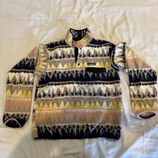 Patagonia Synchilla Fleece Snap-T Jacket Women's SMALL Bandicoot Marrow Print