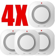 4 Pack Smoke Alarm Fire Detector – Home Safety Alert System CE Certified