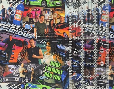 Custom 100% Cotton Woven Fabric Fast And Furious Movie By The 1/4 Yard 9x56