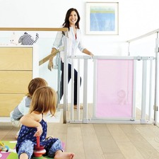 Munchkin Vibe Mesh  Steel Baby Gate Safety Gate in cherry, berry, or lime