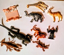 12 LOT 60's Vintage Rubber Jungle Wild Zoo Animals Circus Vinyl Plastic Figures