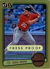 2017 Donruss '83 Retro Variations Gold Press Proof #RV40 Daniel Murphy /99 BB