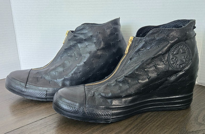 Rare Black Converse Chuck Taylor All Star Mid Lux Shroud (551578C) Womens 10.5
