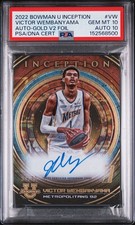 2022 Bowman U Inception - Auto Victor Wembanyama #BIA-VW Gold V2 /50 PSA 10/10