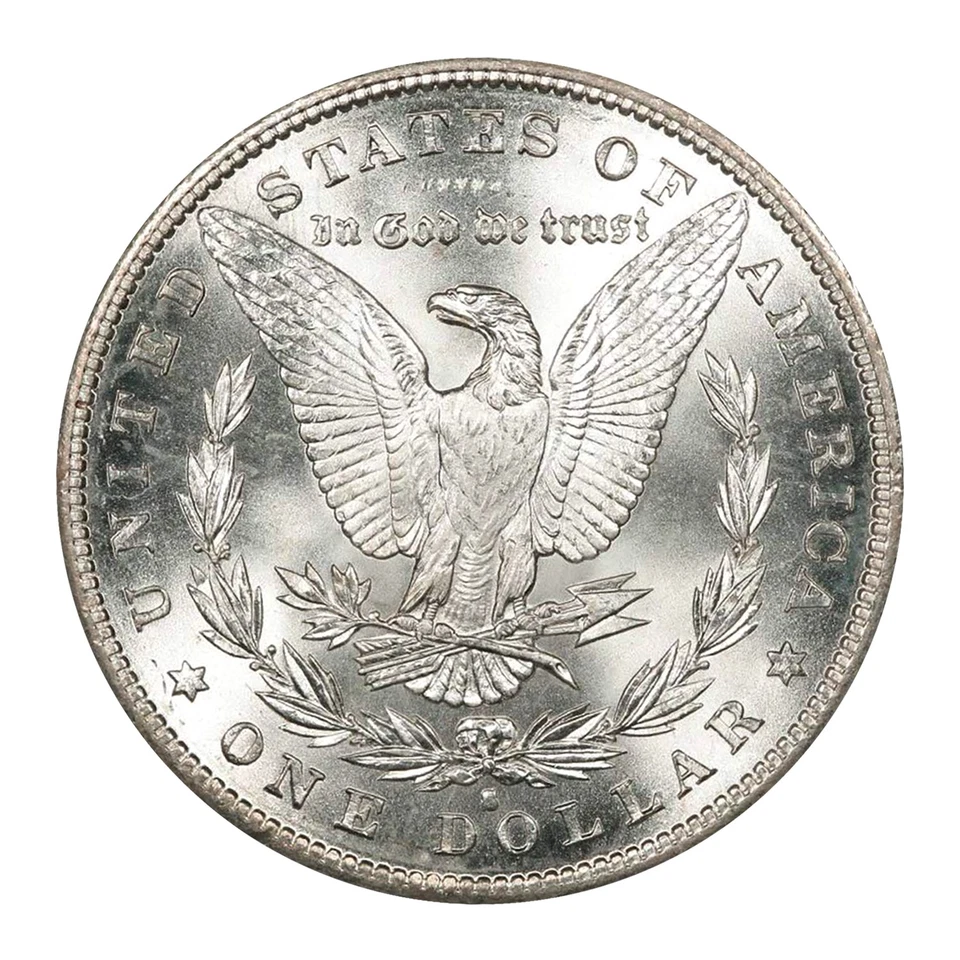 Dólar de plata Morgan 1879 S $1 brillante sin circular BU 90 % plata Foto 3 de 3