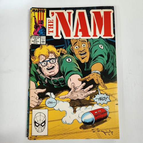 Nam 1, 3-7, 9-11, 29, 37, 38, 49, 62-64 lotto di 16 fumetti Marvel ottime condizioni 1986 - Foto 13 di 19