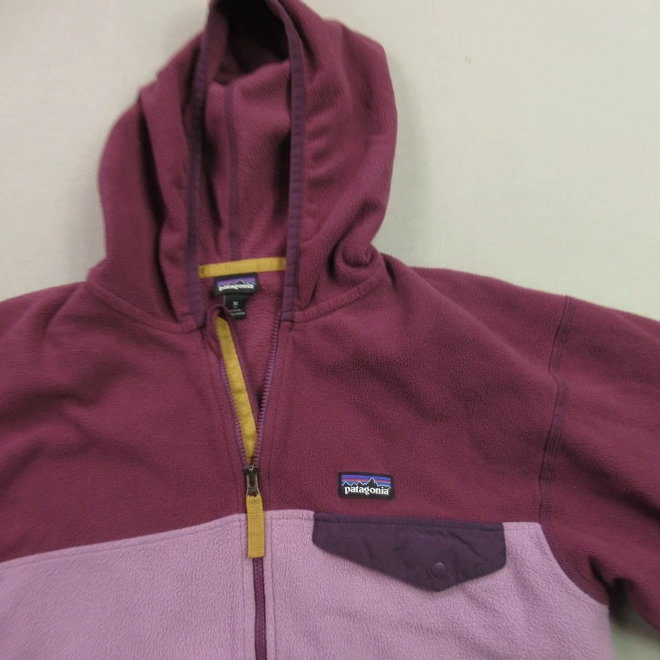 Chaqueta Patagonia Niñas XL 14 Manga Larga Bolsillos Ligera Con Capucha Foto 2 de 4