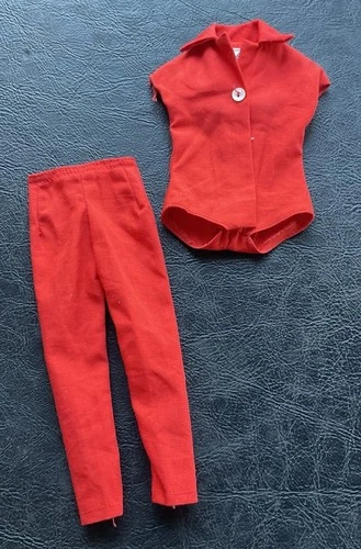 Vintage Barbie Fashion PAK Orange Slacks Pants With Blouse Top