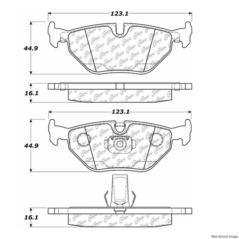 Juego de pastillas de freno de disco trasero C-Tek rotor de freno de disco 3 piezas para BMW 528i 1996-2000 Foto 4 de 4