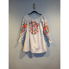 Free People Embroidered Peasant Tunic Dress – Size S