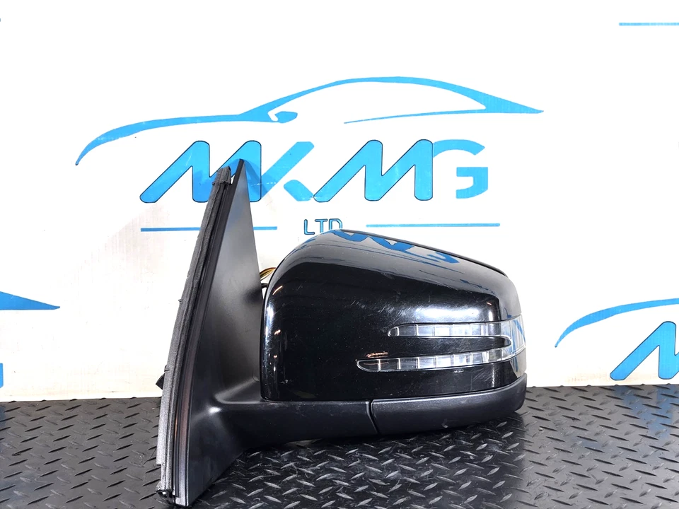 16-19 MERCEDES GLE W166 OEM LEFT N/S POWER FOLD WING MIRROR + CAMERA BLACK 197 - Image 2 of 4