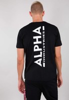 T-Shirt Herren Alpha Industries Backprint Schwarz Baumwolle Modell T