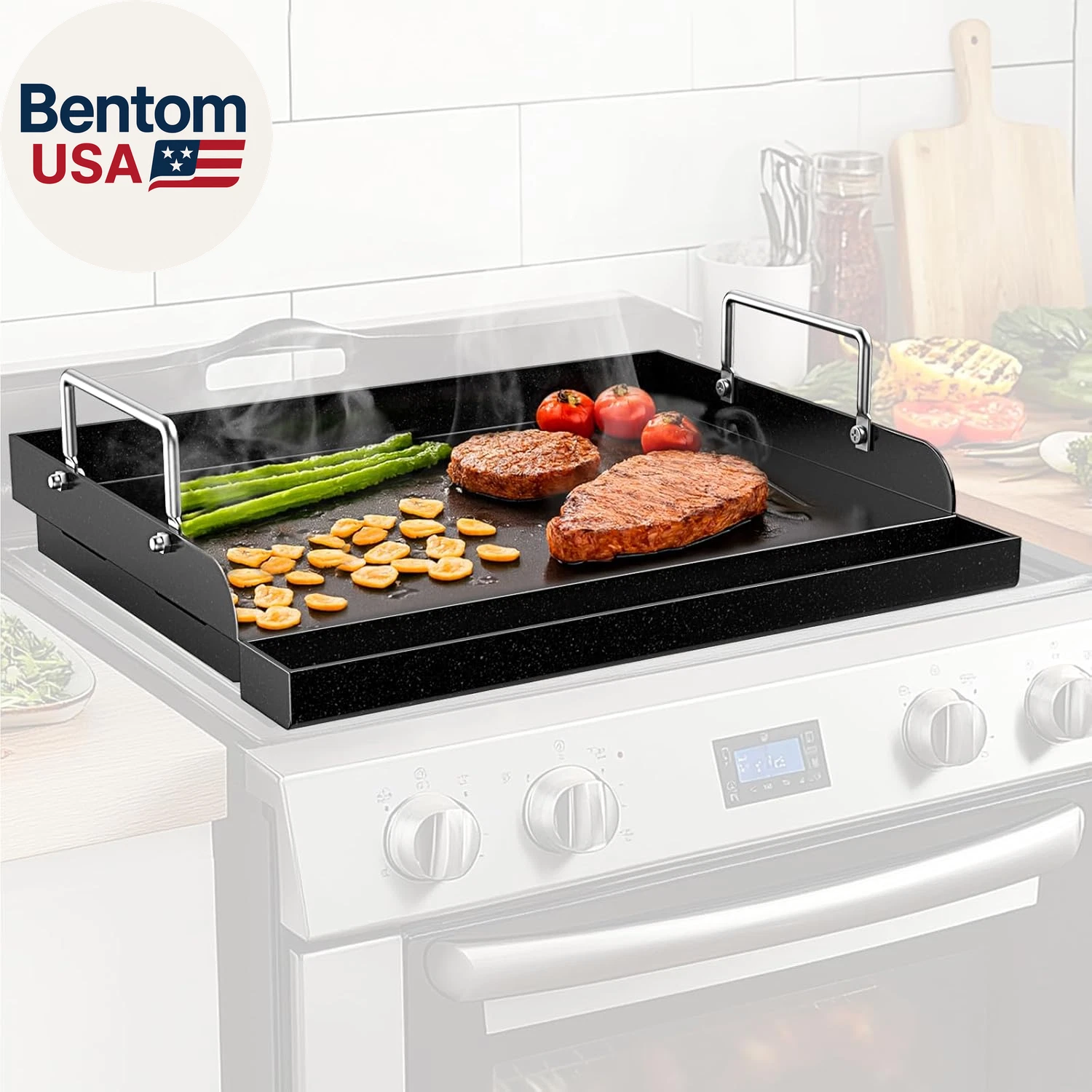 Nonstick Nanoceramic Griddle Plate, Pre-Seasoned Heavy-Duty Flat Top Insert, Uni
Opens in a new wind