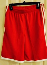Boys Adidas Red Athletic Shorts Size L 14-16