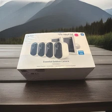 Arlo 2K Essential Outdoor Camera 2nd Gen, 4 Cameras and 2 Solar Panels, White