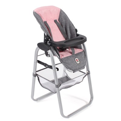 Bayer Chic 2000 Puppenstuhl Puppen Hochstuhl Melange grau-rosa NEU